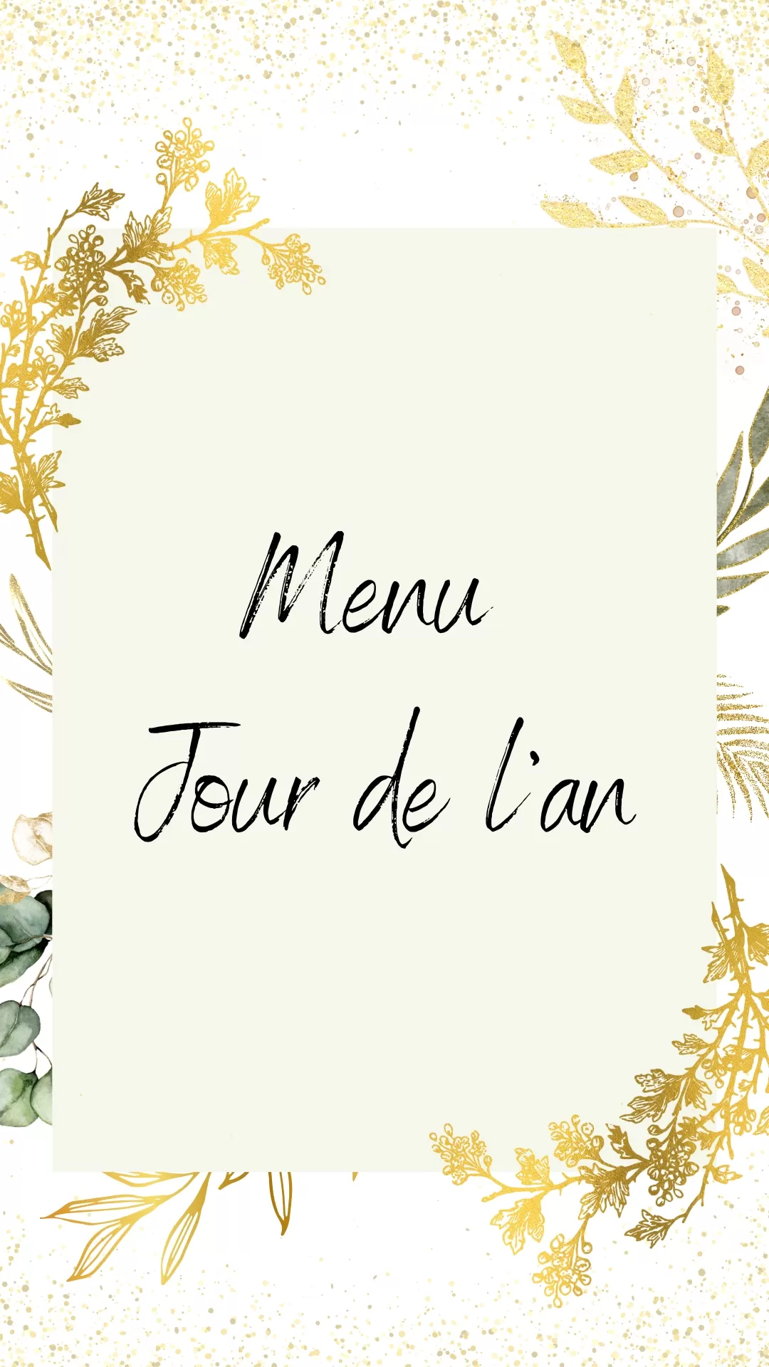 Menu du 1er janvier 2025